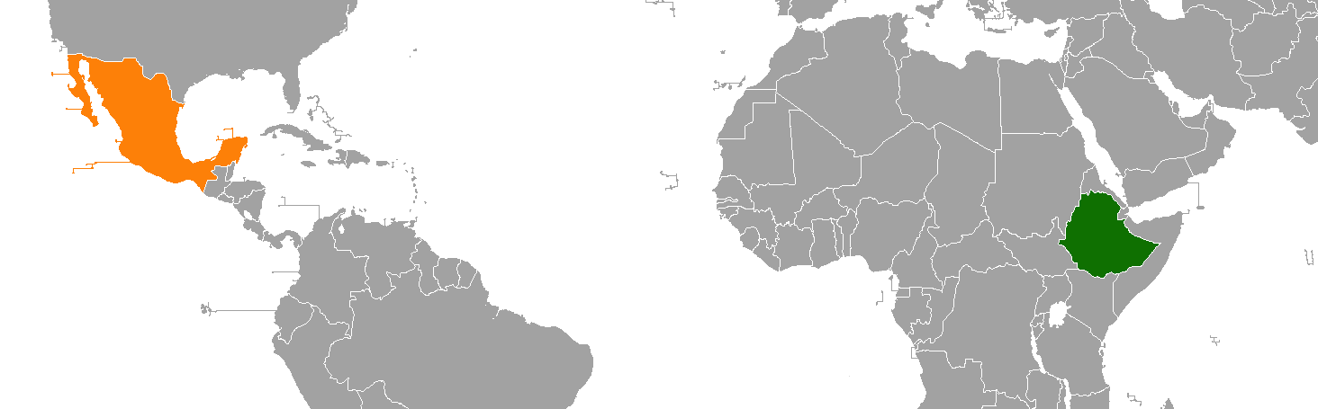 Ethiopia and Mexico, the 5th and 9th largest producers of coffee respectively