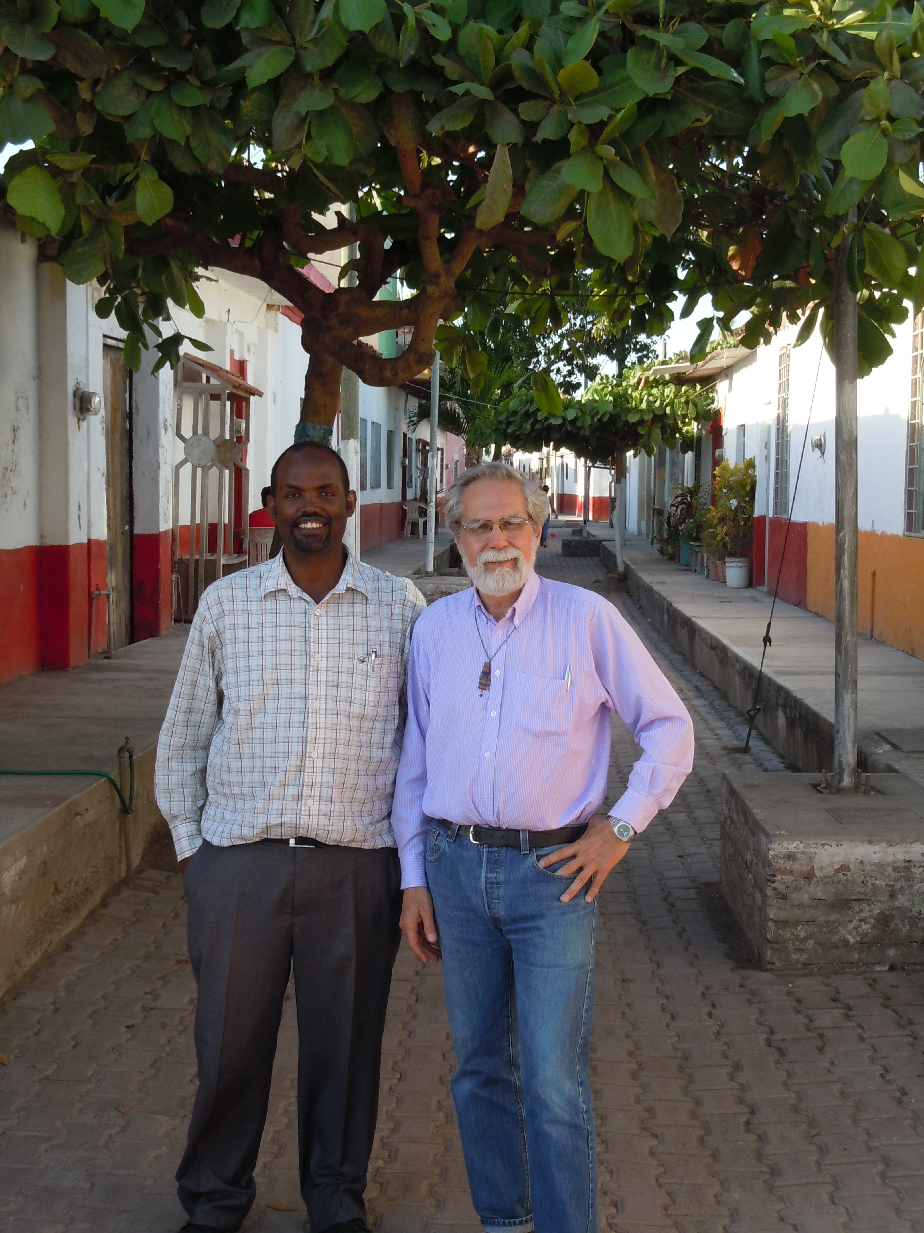 Abdi and James Kosalos in Mexcaltitán in March, 2014